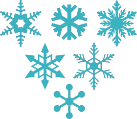 Winter Wonderland Snowflake Clipart - Frosty Geometric Crystal Designs