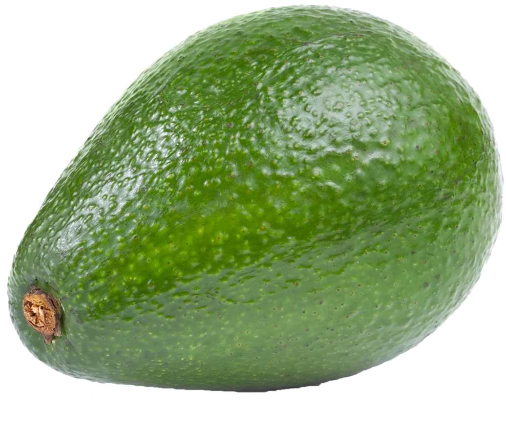 Fresh Green Avocado Clipart: Realistic Textured Fruit Illustration with Natural Details