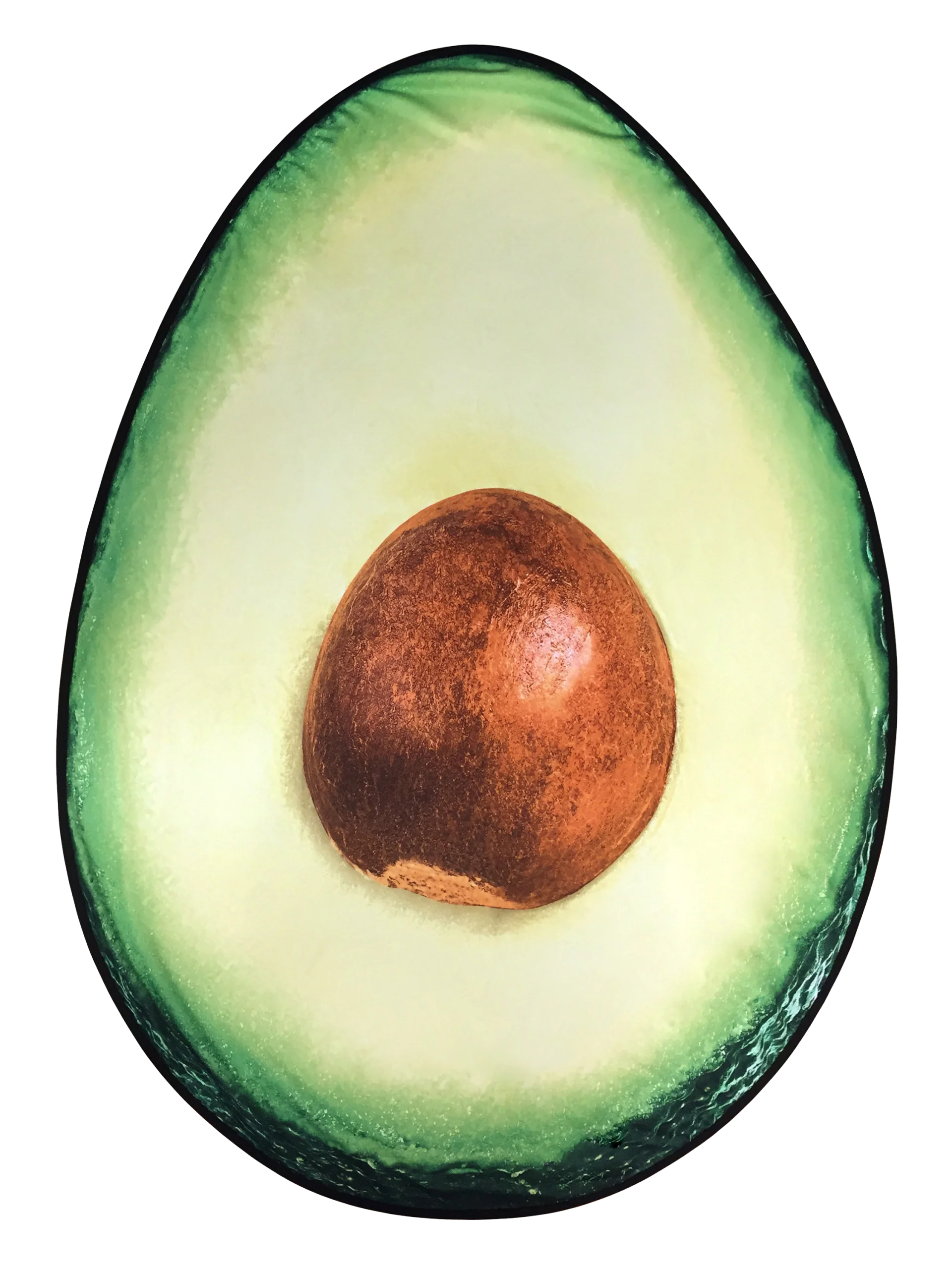 Halved Avocado Clipart: A Serene Slice of Botanical Perfection