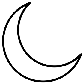 Minimalist Crescent Moon Silhouette Clipart Design for Digital Projects