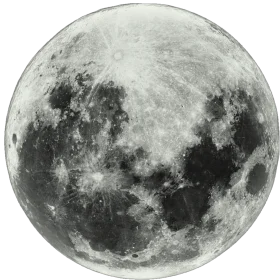 Monochromatic Lunar Landscape Detailed Moon Clipart Illustration