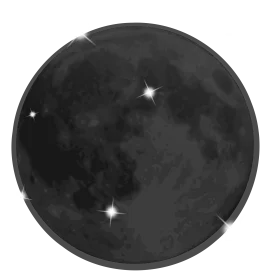 Monochromatic Lunar Surface Clipart with Starry Glimmering Highlights