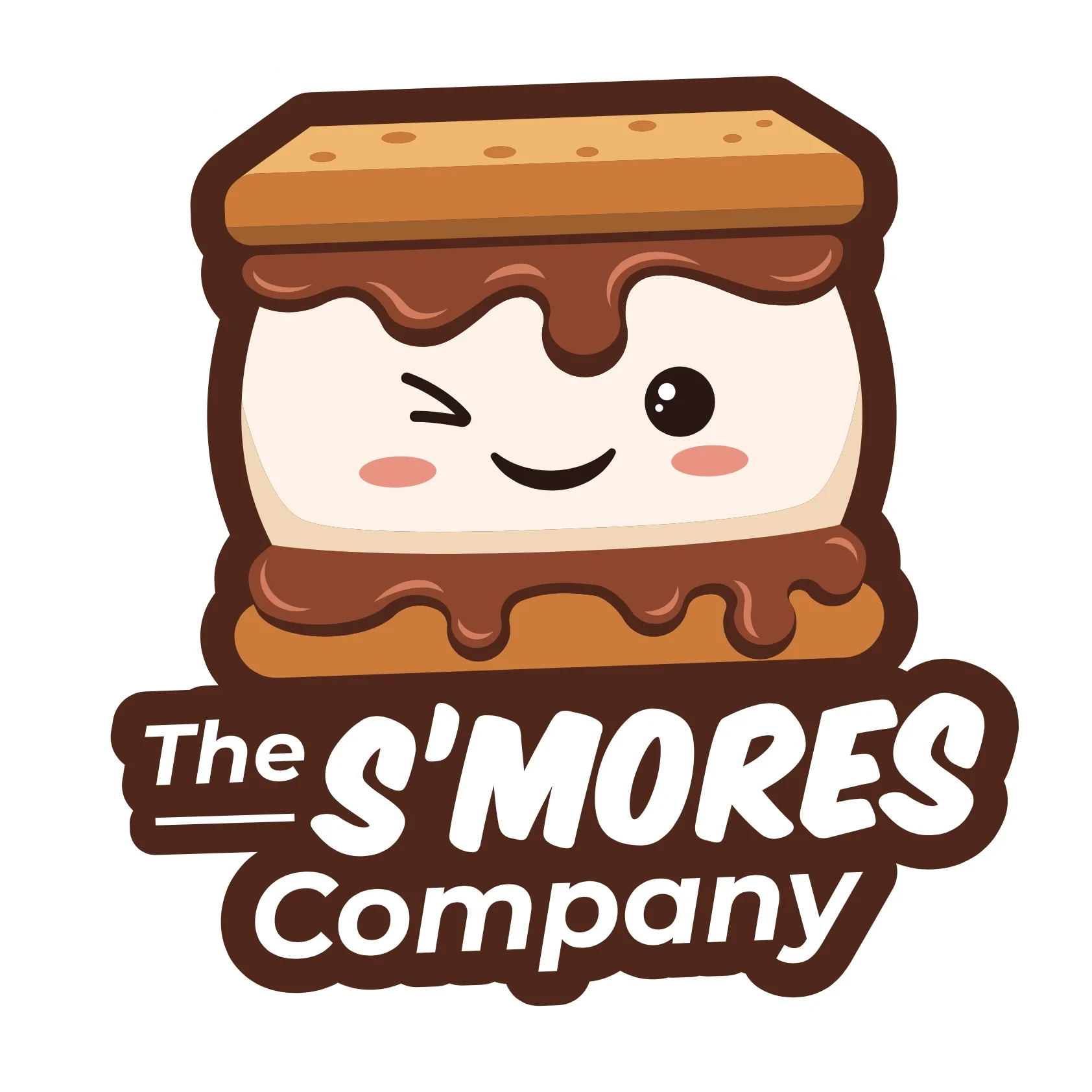 Adorable Kawaii S'mores Mascot Clipart Design for Sweet Treats Branding