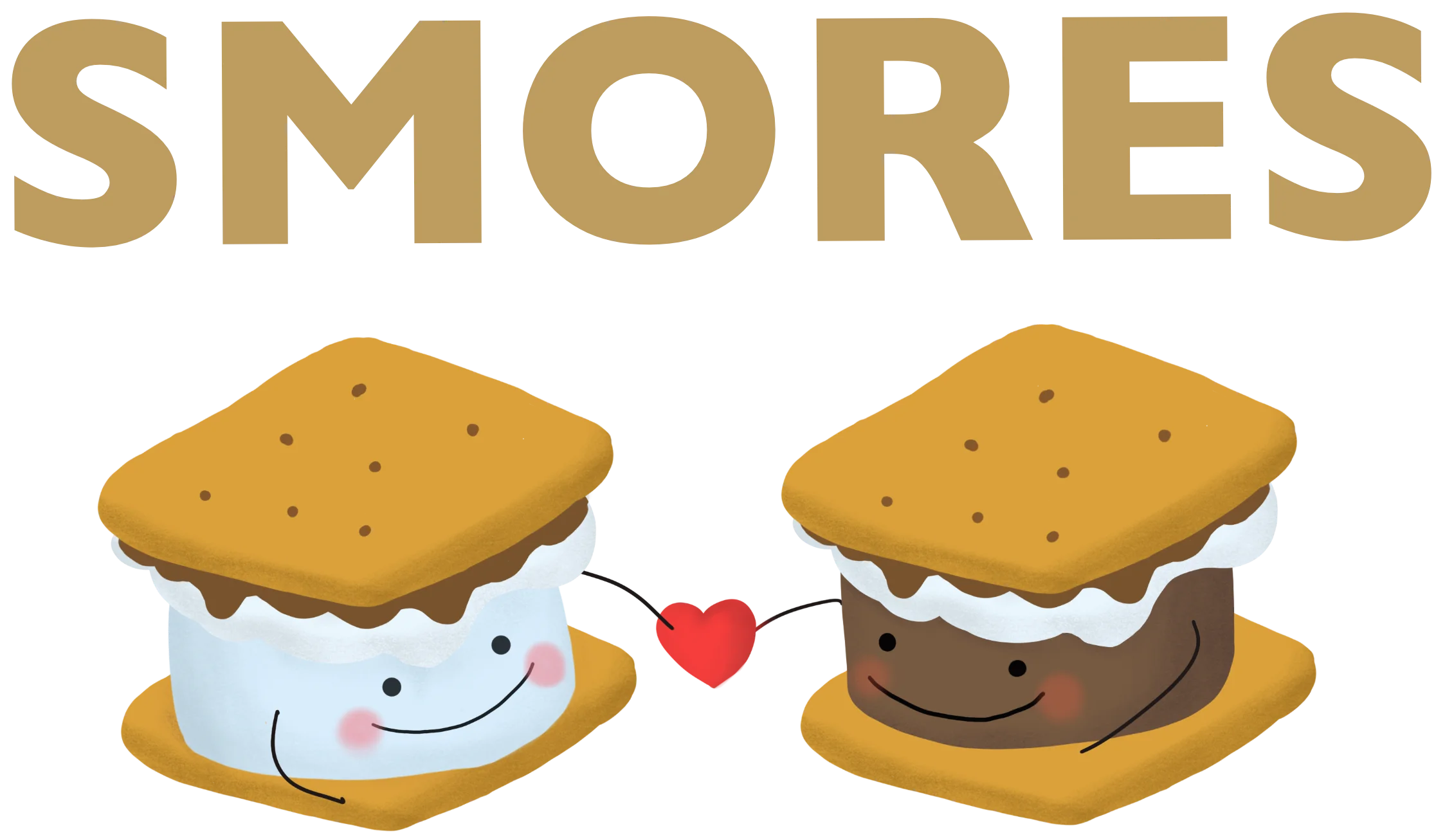 Adorable Smores Clipart: Sweet Marshmallow Friends Sharing Love