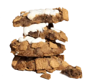 Delectable Stacked S'mores Clipart Illustration with Marshmallow and Chocolate Layers