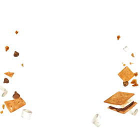 Delightful S'mores Falling Treats Clipart - Marshmallow and Chocolate Delight