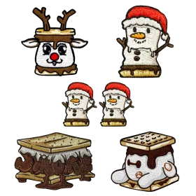 Adorable Winter S'mores Characters Festive Holiday Marshmallow Clipart Collection