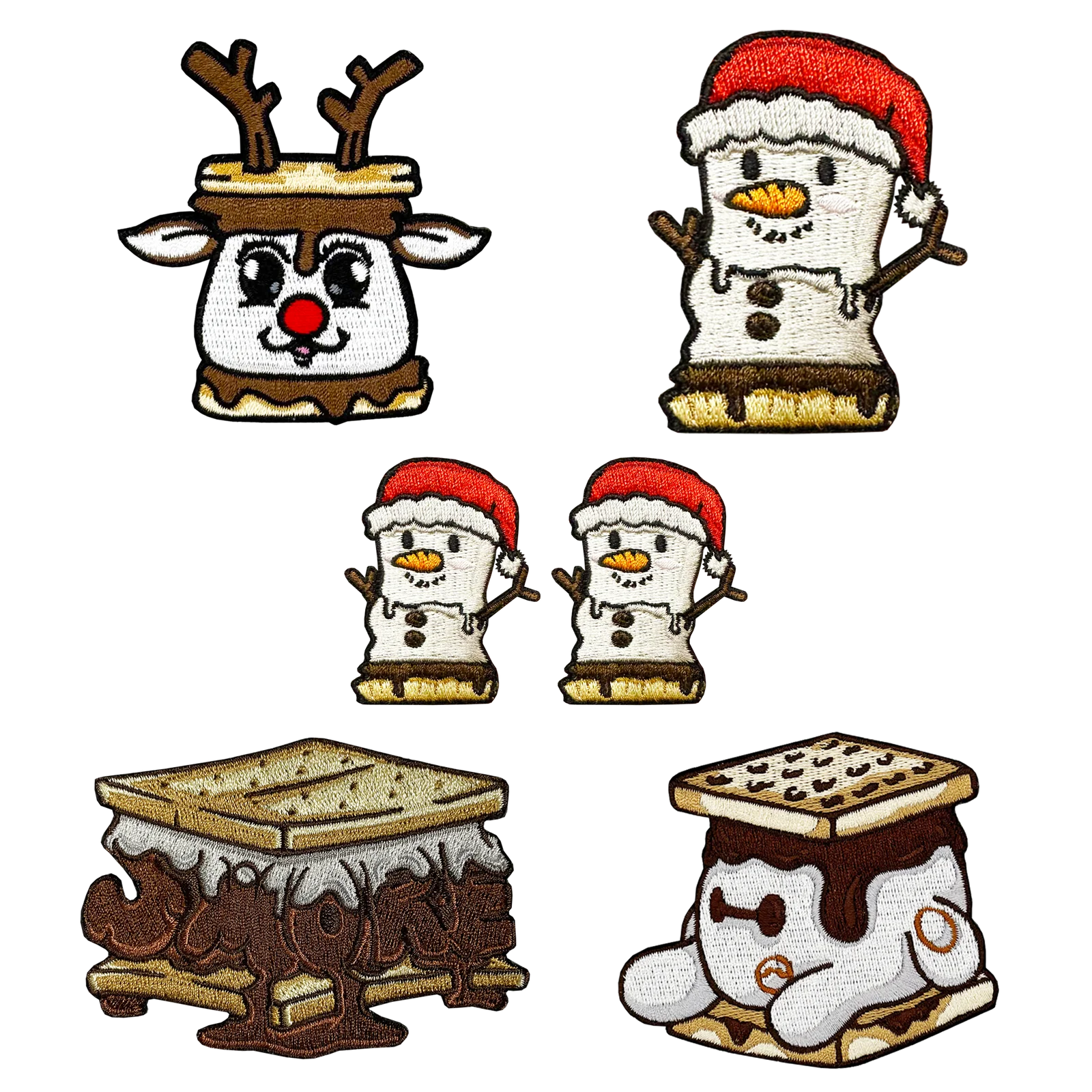 Adorable Winter S'mores Characters Festive Holiday Marshmallow Clipart Collection