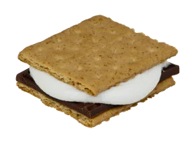Classic Campfire Delight Smores Clipart: Golden Graham Cracker Sandwich
