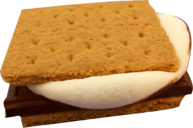 Classic Campfire Treat Clipart: Golden Graham Cracker S'mores Delight