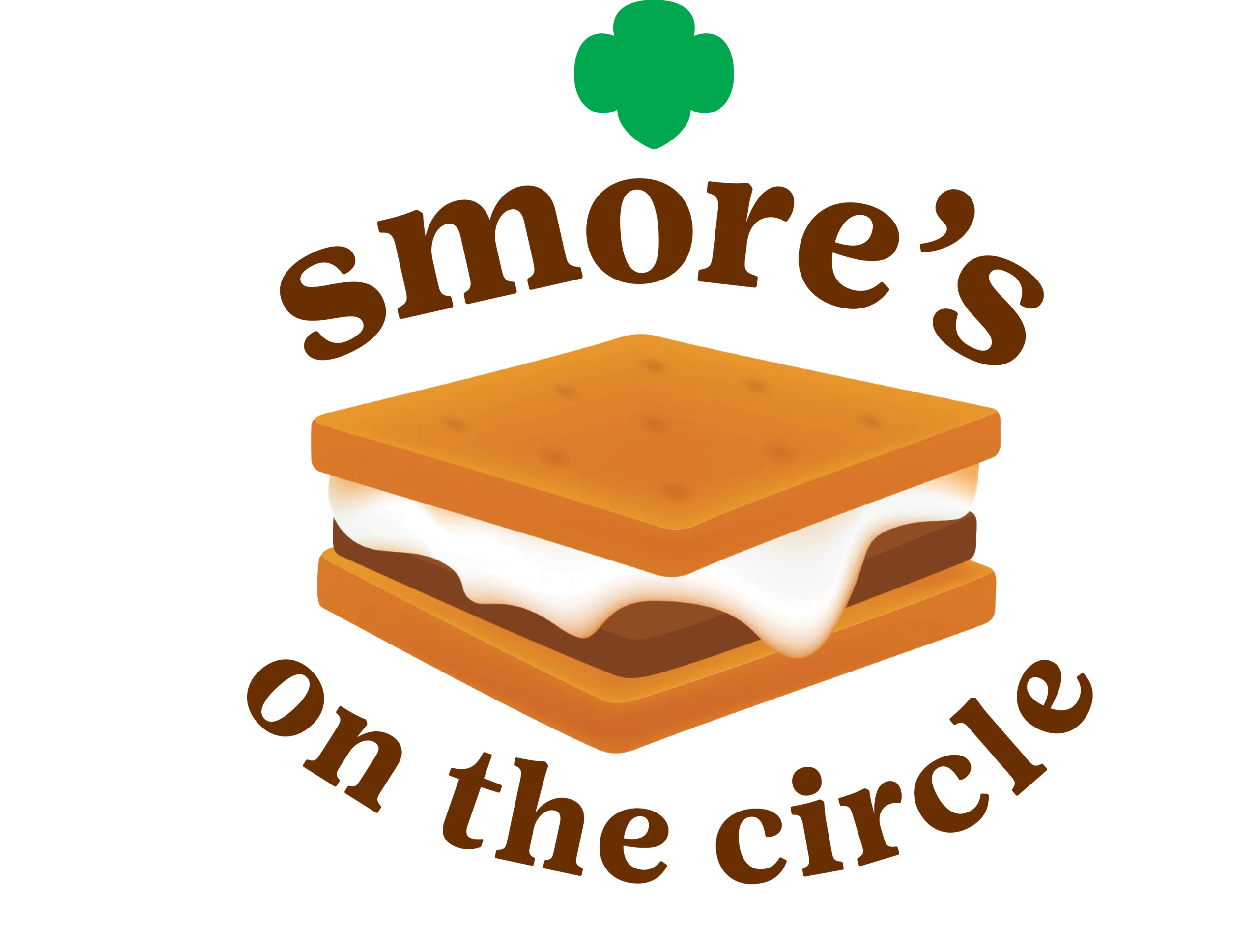 Delightful Campfire Treat Smore's on the Circle Delectable Clipart Design