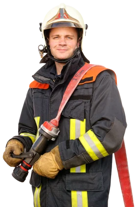 Professional Firefighter Clipart: Heroic Safety Responder in Protective Gear