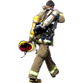 Professional Firefighter Emergency Responder Safety Gear Clipart Illustration