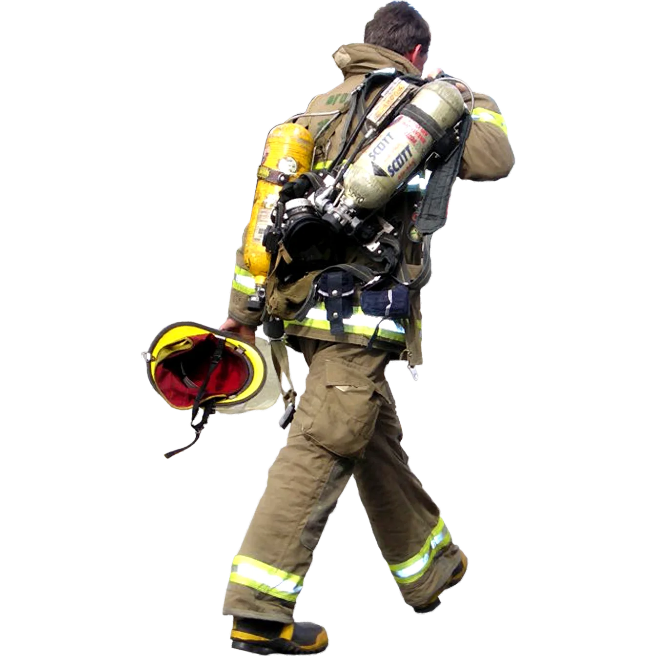 Professional Firefighter Emergency Responder Safety Gear Clipart Illustration