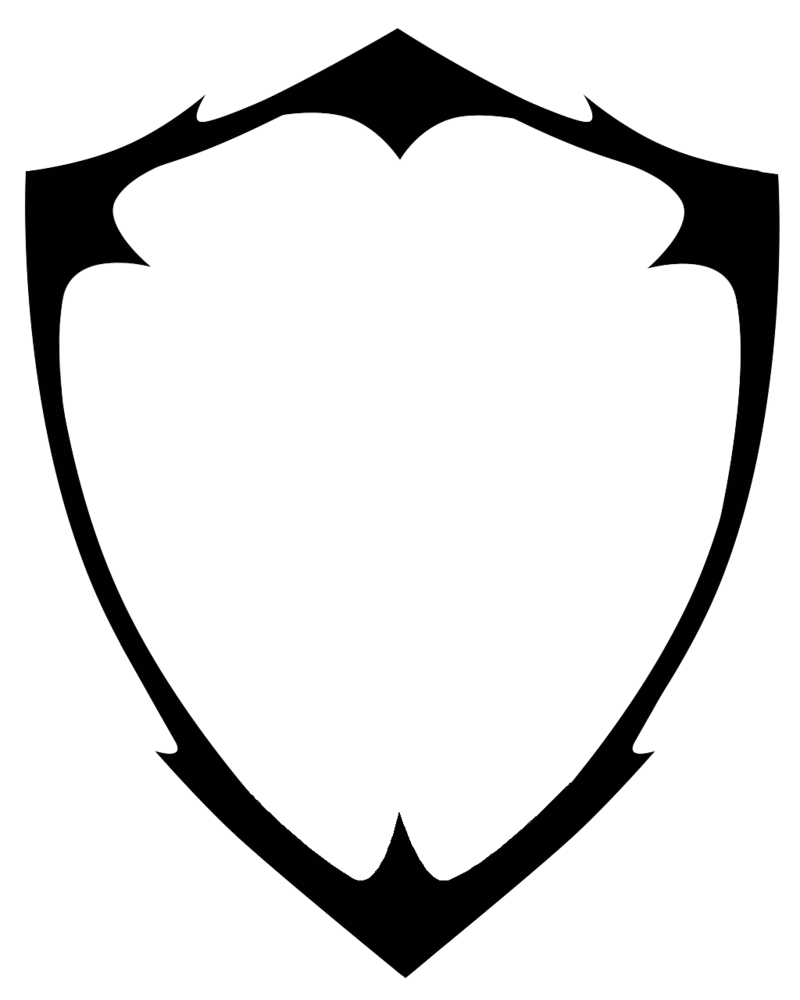 Classic Medieval Heraldic Shield Silhouette Vector Clipart Design Element
