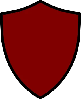 Classic Red Shield Clipart Vector Design with Bold Outline and Clean Lines