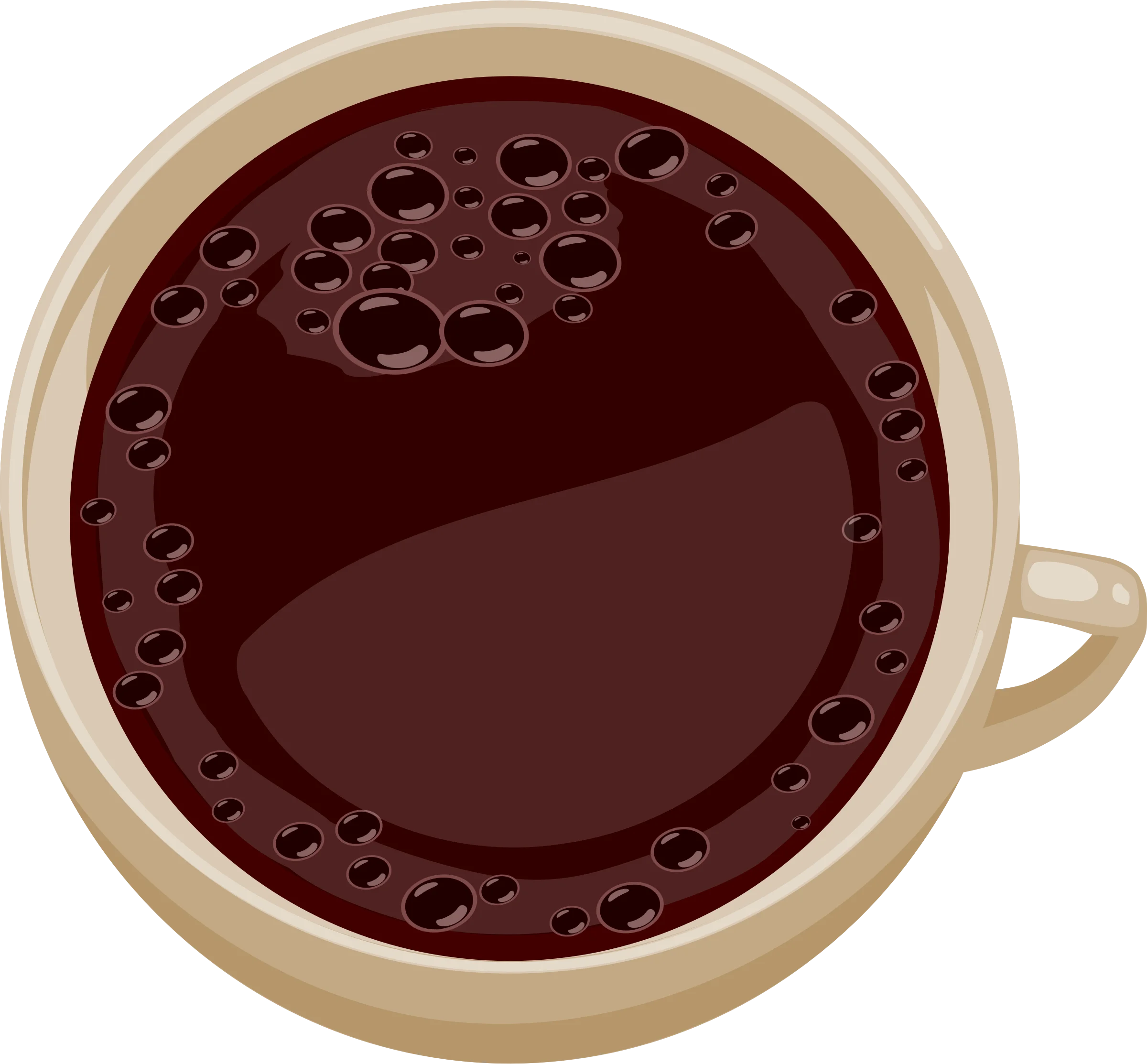 Cozy Warm Hot Cocoa Clipart with Rich Chocolate Bubbles and Ceramic Mug