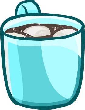 Cozy Winter Marshmallow Hot Cocoa Mug Clipart with Turquoise Charm