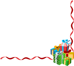 Festive Christmas Gift Boxes Clipart with Colorful Ribbons and Wrapped Presents