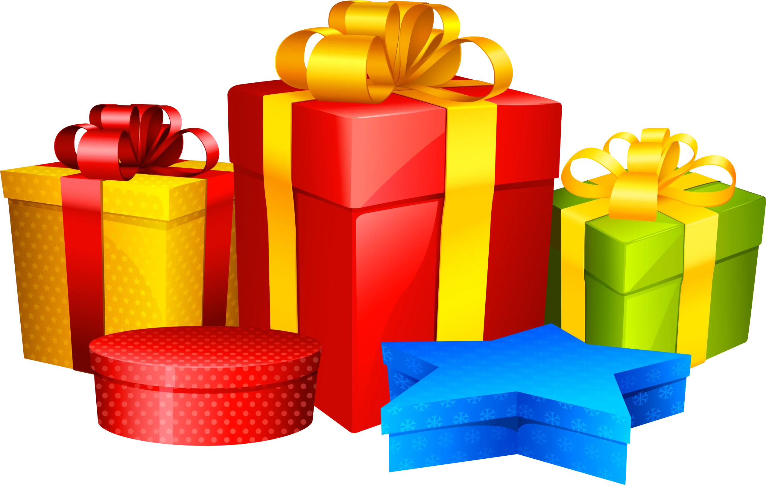 Festive Christmas Present Clipart Collection with Colorful Wrapped Gift Boxes