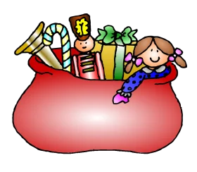 Festive Christmas Presents Clipart with Cheerful Cartoon Illustration