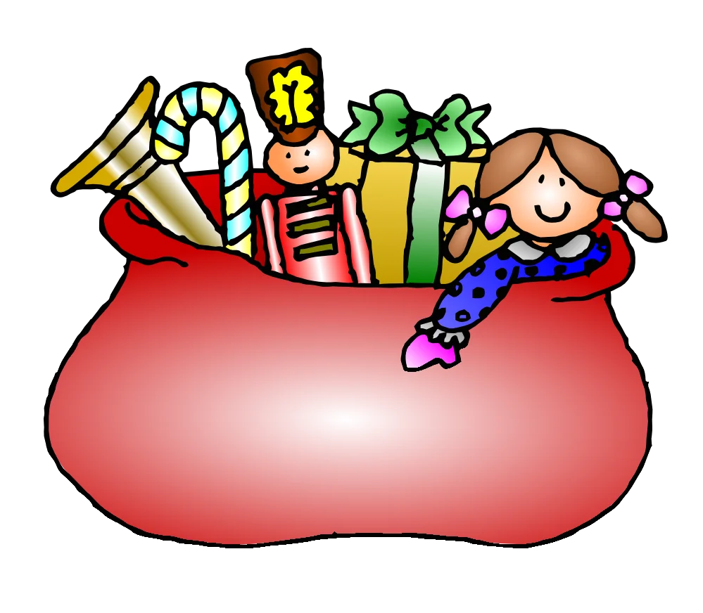 Festive Christmas Presents Clipart with Cheerful Cartoon Illustration