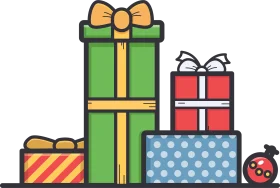 Festive Holiday Gift Boxes Clipart - Colorful Christmas Present Collection