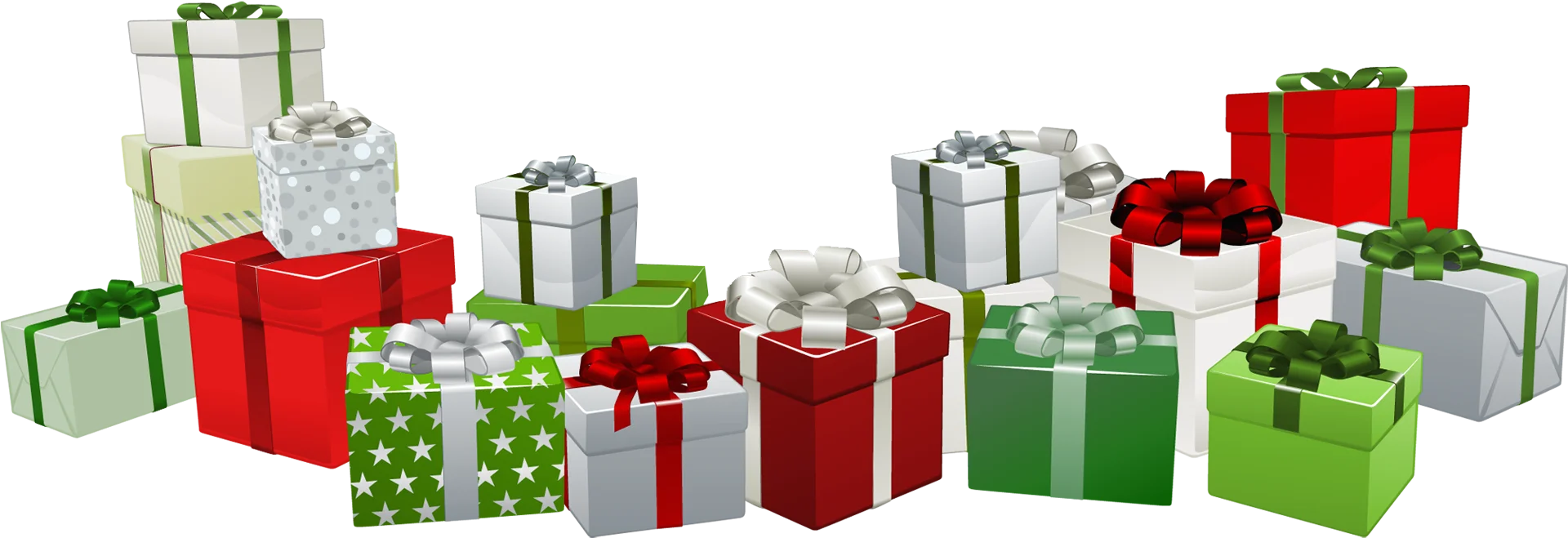 Festive Holiday Gift Collection Clipart - Colorful Wrapped Christmas Presents