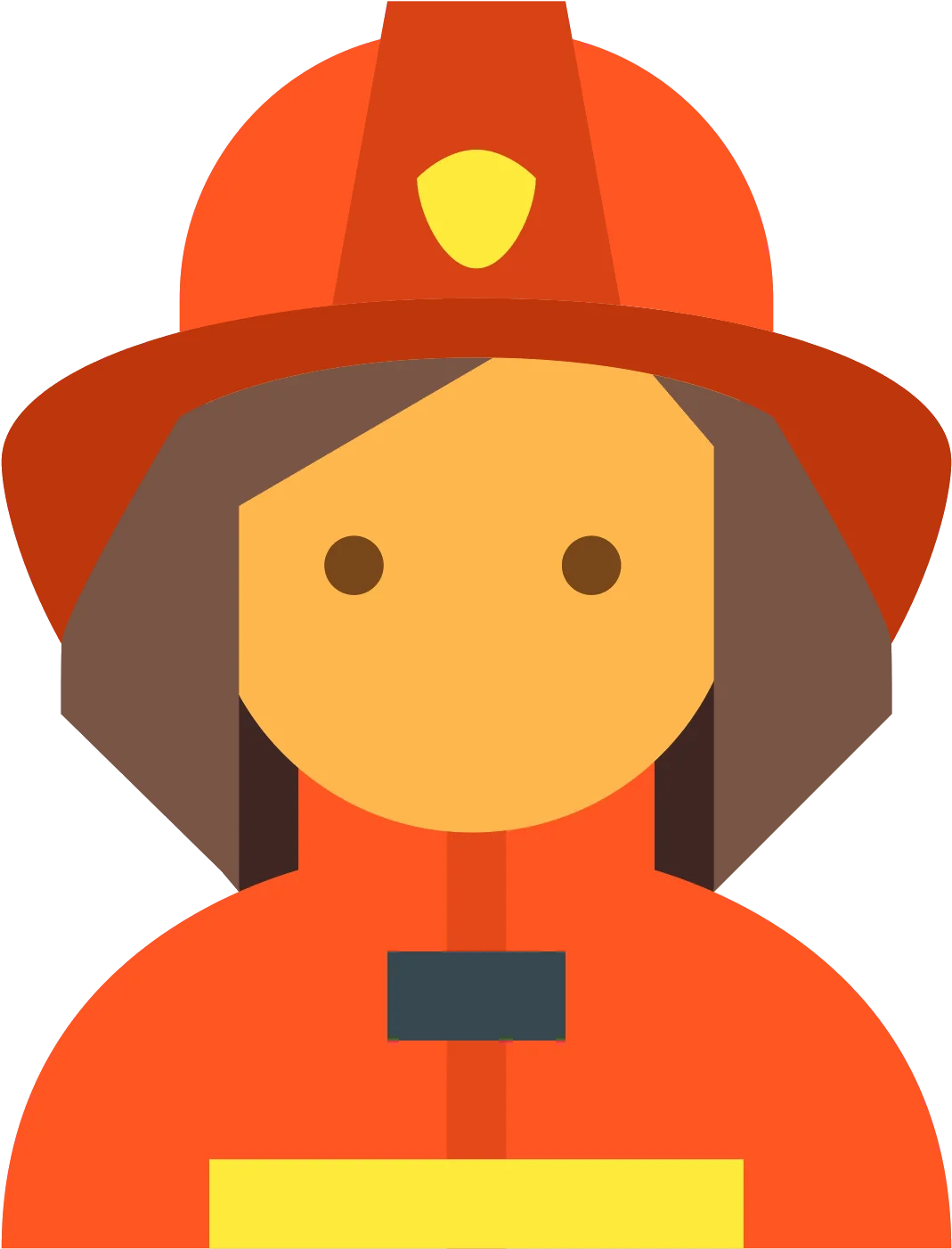 Heroic Firefighter Clipart Icon: Brave Professional in Protective Gear