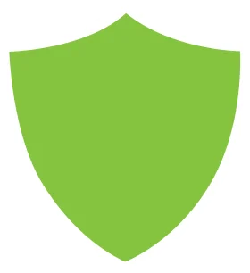 Minimalist Lime Green Shield Clipart - Simple Modern Protection Symbol