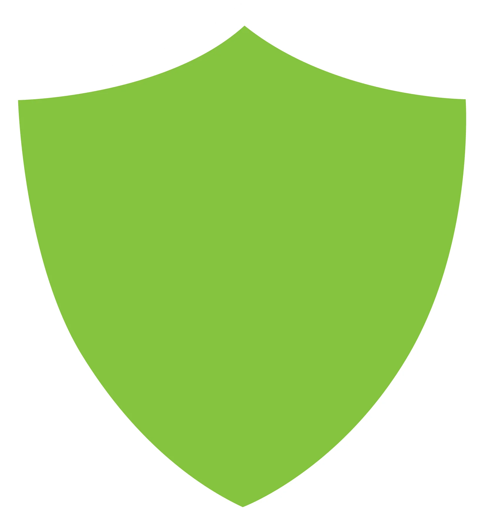 Minimalist Lime Green Shield Clipart - Simple Modern Protection Symbol