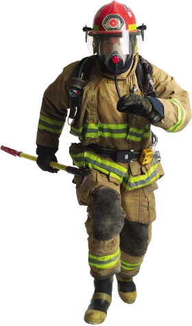 Professional Firefighter Rescue Clipart: Heroic Safety Equipment and Uniform