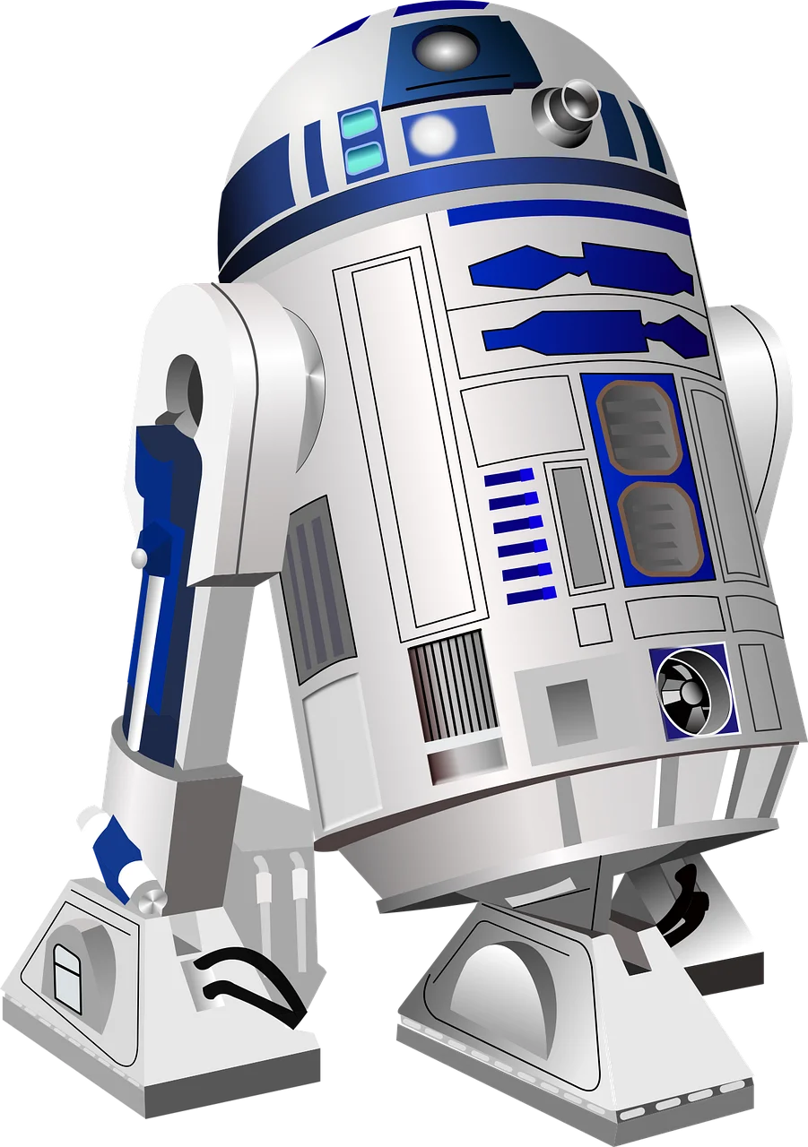 R2-D2 Astromech Droid Sci-Fi Robot Classic Clipart Illustration Design