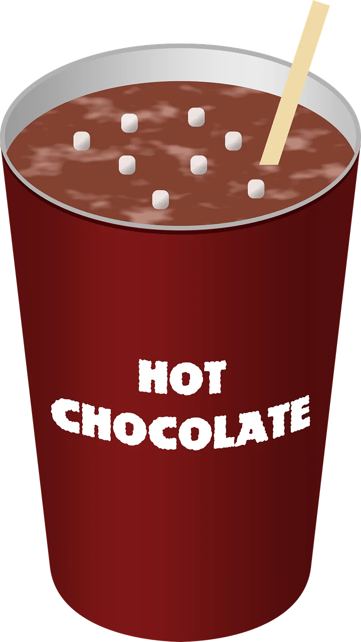 Warm and Cozy Winter Hot Chocolate Clipart with Marshmallow Delight