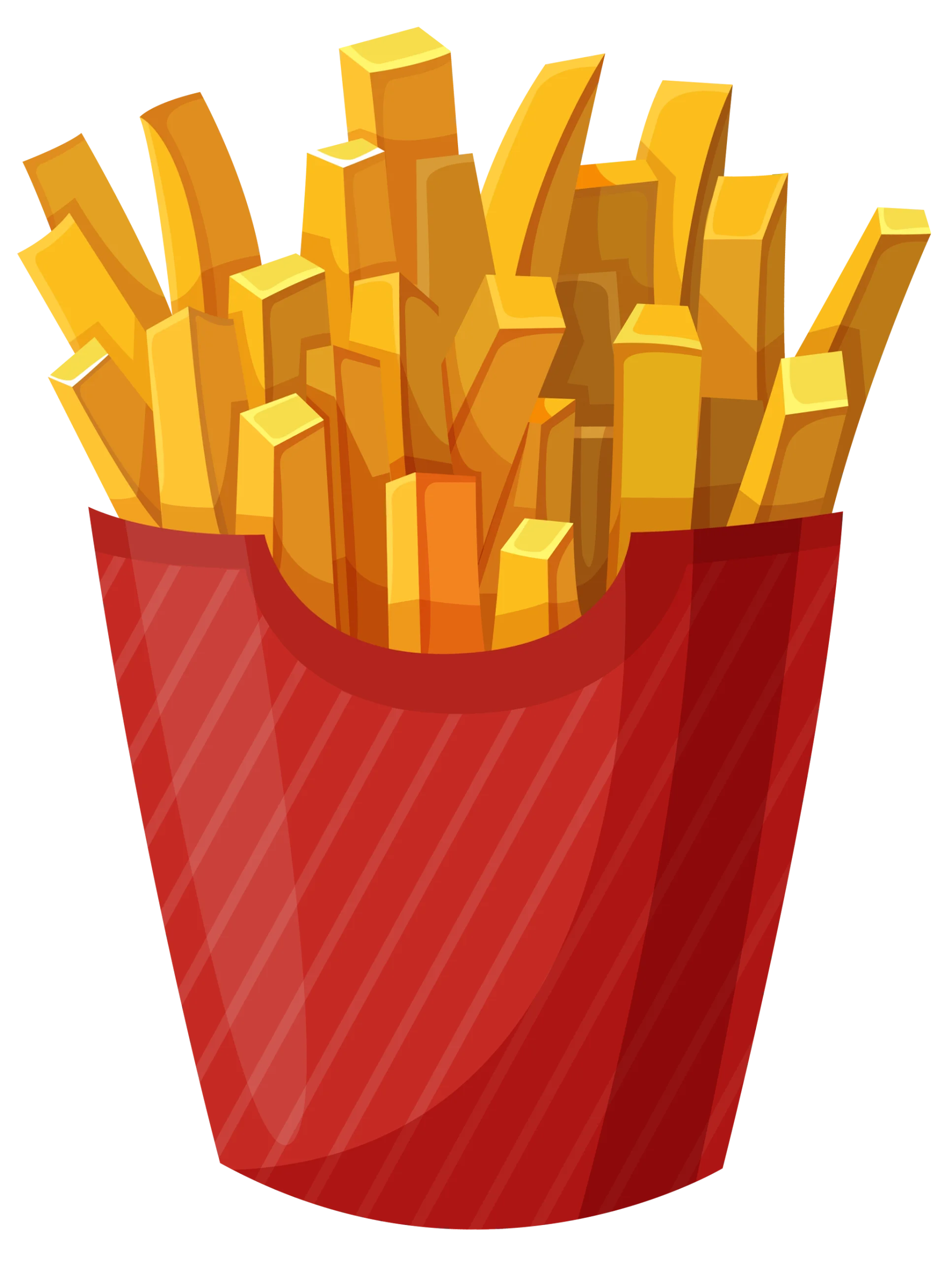 Golden Crispy French Fries Clipart: A Delectable Illustration of Salty Potato Perfection