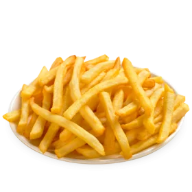 Golden Crispy French Fries Clipart: A Delectable Plate of Salty Potato Perfection