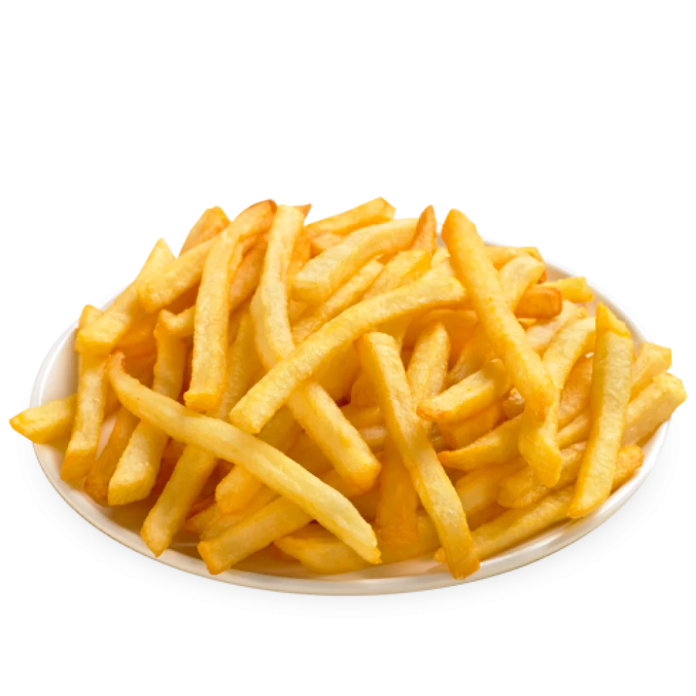 Golden Crispy French Fries Clipart: A Delectable Plate of Salty Potato Perfection