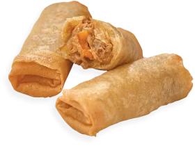 Golden Crispy Spring Rolls Clipart: Delectable Fried Appetizer Illustration