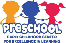 Playful Preschool Early Childhood Learning Center Colorful Cartoon Clipart Logo