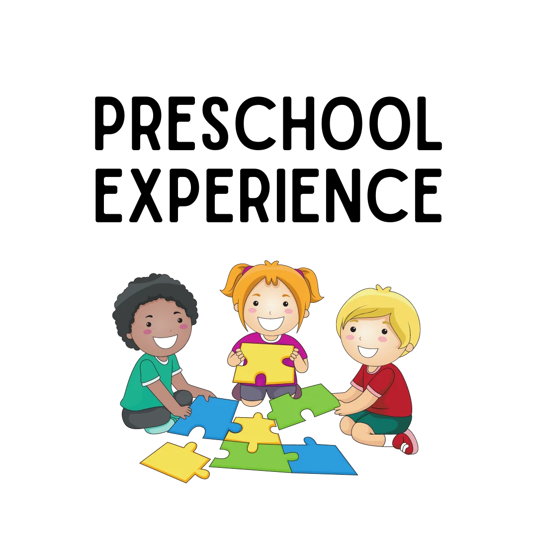Preschool Experience Collaborative Learning Clipart with Puzzle Pieces