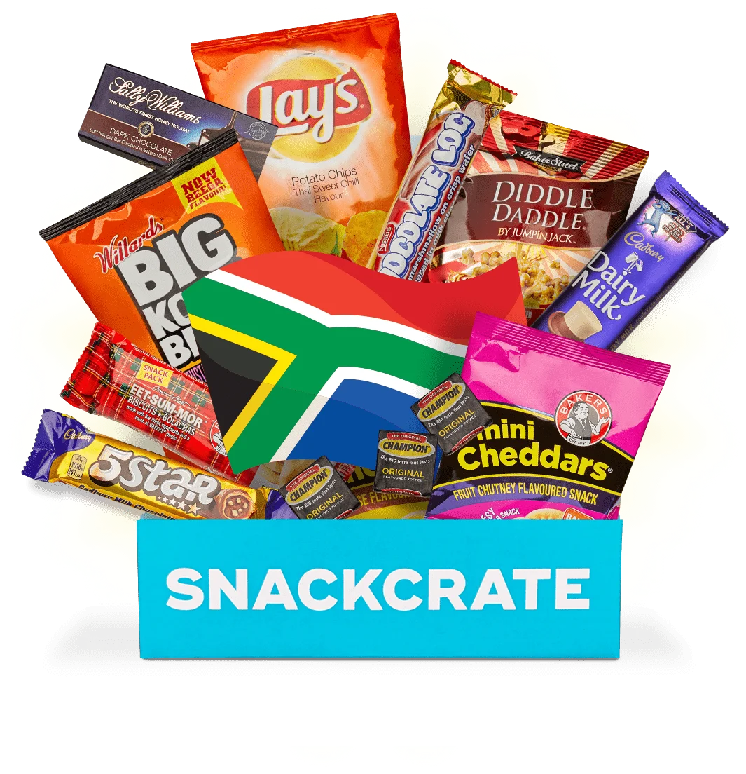 South African Snack Crate Clipart: Delicious International Treat Collection