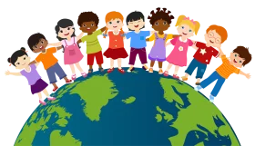 Unity and Diversity: Global Friendship Preschool Children Clipart Illustration