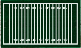 Classic Dark Green American Football Field Clipart Graphic Design