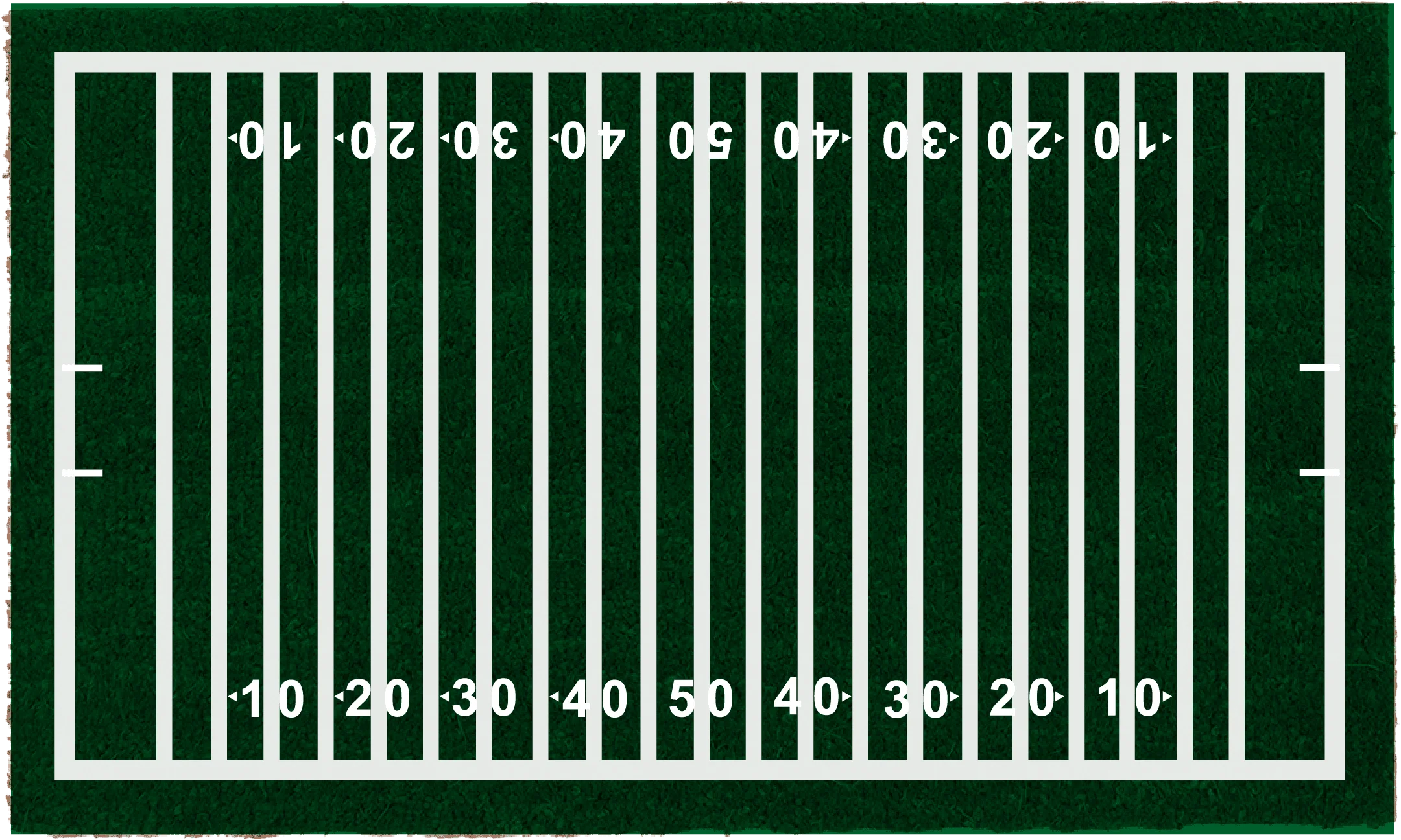Classic Dark Green American Football Field Clipart Graphic Design