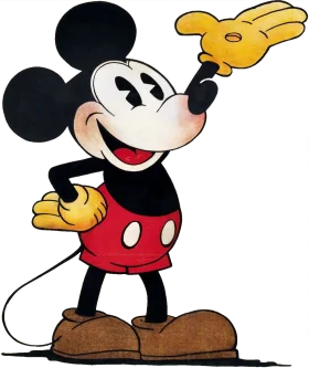Classic Iconic Cartoon Mouse Character Vintage Clipart Design
