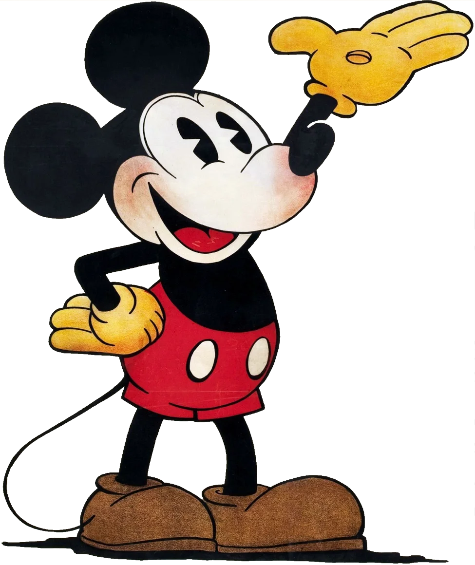 Classic Iconic Cartoon Mouse Character Vintage Clipart Design