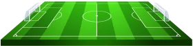 Detailed Football Field Perspective Clipart with Strategic Markings and Geometric Design