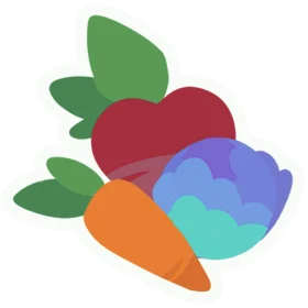 Fresh Garden Delights: Colorful Vegetable Clipart Illustration with Stylized Produce