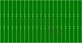 Minimalist American Football Field Clipart with Vertical Line Markings