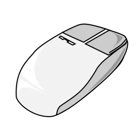 Minimalist Computer Mouse Clipart with Sleek Ergonomic Design and Neutral Palette